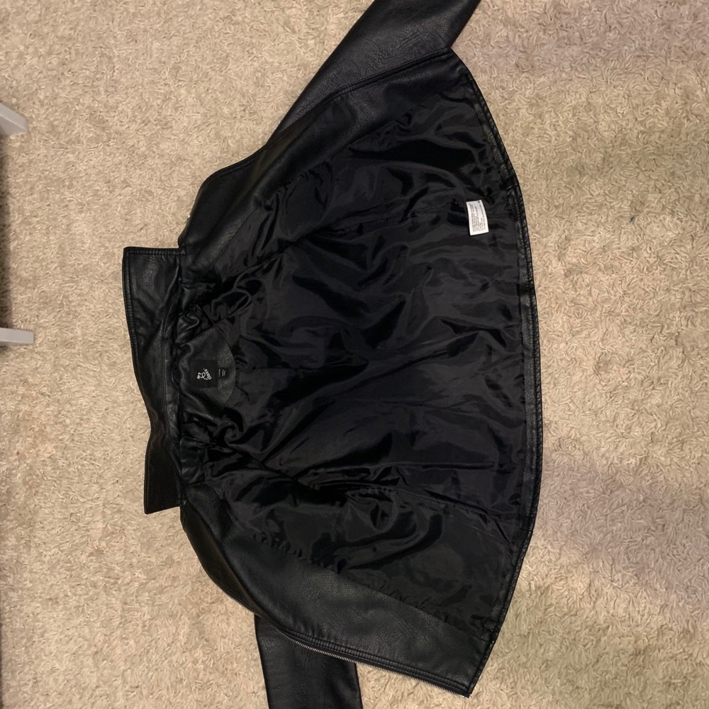 Black faux leather jacket